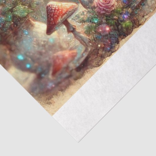 Whimsical Tee Party Fantasy Garden Entdeckungsreis Seidenpapier (Ausschnitt)