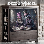 Whimsical Tee Party in Wonderland - Decoupage - Seidenpapier