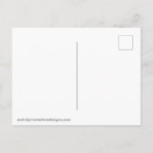 Whimsical Tee Party Mouse and Bird Postkarte (Rückseite)