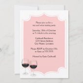 Whimsical Tee und Party zur Weinverkostung Einladung (Rückseite)