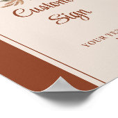 Whimsical Terracotta Pampas Sage Boho Arch Custom Poster (Ecke)