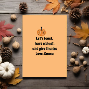 Whimsical Thanksgiving-Dinner  Einladung