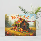 Whimsical Thanksgiving-Ernte Karte (Stehend Vorderseite)