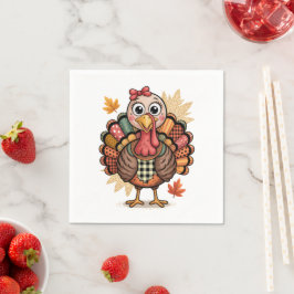 Whimsical Thanksgiving Fun Serviette