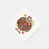 Whimsical Thanksgiving Fun Serviette (Ecke)