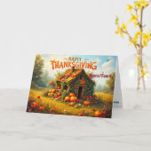 Whimsical Thanksgiving Harvest Karte (Gelbe Blume)