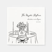 Whimsical The Night Before Probe Abendtisch Serviette (Vorderseite)