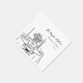 Whimsical The Night Before Probe Abendtisch Serviette (Ecke)