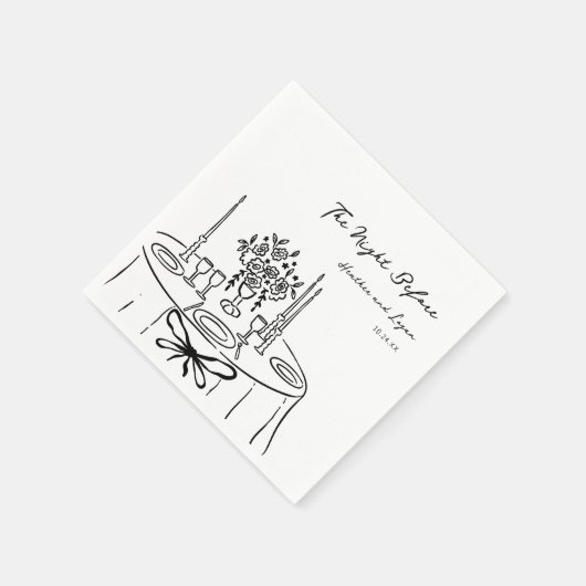 Whimsical The Night Before Probe Abendtisch Serviette (Ecke)