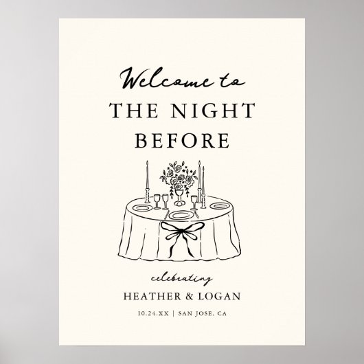 Whimsical The Night Before Probe Dinner Poster (Vorne)