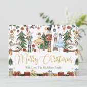 Whimsical The Nutcracker Weihnachtsballett Gruß Karte (Stehend Vorderseite)