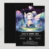 Whimsical Theme Fairy Birthday Einladung (Vorne/Hinten)