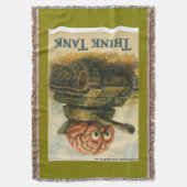 Whimsical Think Tank Cartoon-Design Decke (Vorderseite Vertikal)