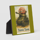 Whimsical Think Tank Cartoon-Design Fotoplatte (Vorderseite)