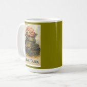 Whimsical Think Tank Cartoon-Design Kaffeetasse (Vorderseite Links)
