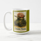 Whimsical Think Tank Cartoon-Design Kaffeetasse (Links)