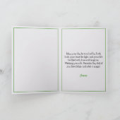 Whimsical Three Green Gnomes St Patrick's Day Karte (Innenseite)
