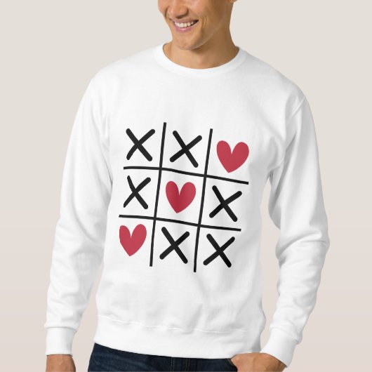 Whimsical Tic Tac Toe Wonderland Sweatshirt (Vorderseite)