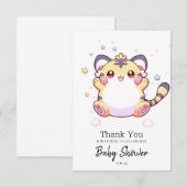 Whimsical Tiger Baby Dusche Dankeskarte (Vorne/Hinten)