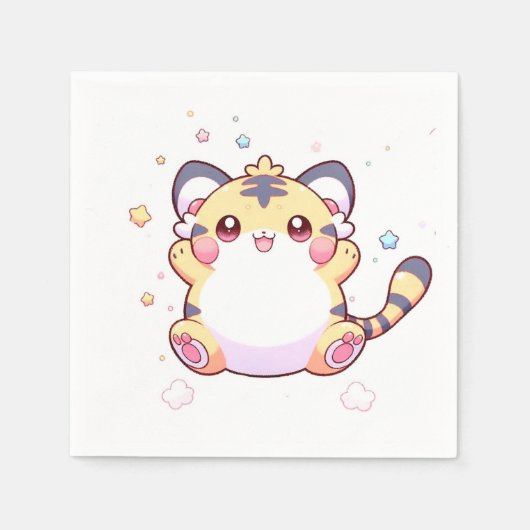 Whimsical Tiger Baby Dusche Serviette (Vorderseite)