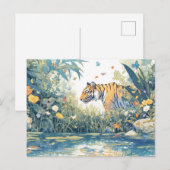 Whimsical Tiger by Watercolor River Postkarte (Vorne/Hinten)