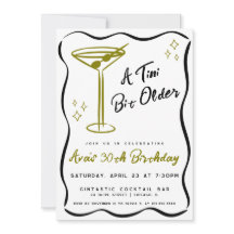 Whimsical Tini Bit Older Martini Geburtstag