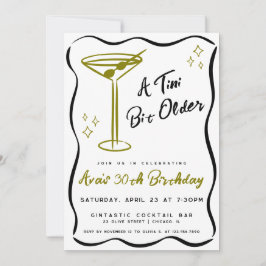 Whimsical Tini Bit Older Martini Geburtstag Einladung