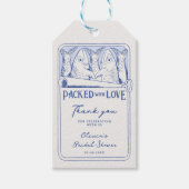 Whimsical Tinned Sardines Brautparty Vielen Dank Geschenkanhänger (Vorderseite)