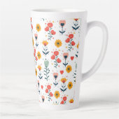 Whimsical Tiny Floral Pattern Tote Bag Milchtasse (Rechts)