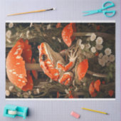 Whimsical Toad on Vibranly Mushroom Decoupage Seidenpapier (Basteln)