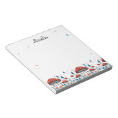 Whimsical Toadstool Personalisiert Notizblock (angewinkelt)