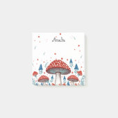 Whimsical Toadstool Personalisiert Post-it Klebezettel (Vorderseite)