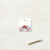 Whimsical Toadstool Personalisiert Post-it Klebezettel (Auf Schreibtisch)