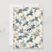 Whimsical Toile Derby Baby Dusche Einladung (Rückseite)