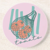 Whimsical Tomatos Italy Bauernmarkt Getränkeuntersetzer (Vorne)
