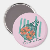 Whimsical Tomatos Italy Farmers Market Magnet (Vorderseite/Rückseite)