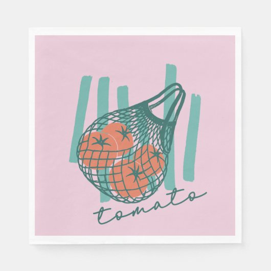 Whimsical Tomatos Italy Farmers Market Serviette (Vorderseite)