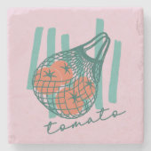 Whimsical Tomatos Italy Farmers Market Steinuntersetzer (Vorderseite)