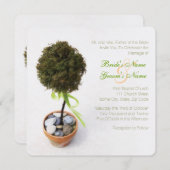 Whimsical Topiary Tree Wedding Einladung (Vorne/Hinten)