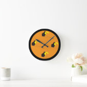 Whimsical Toucan Art Orange Round Clock Runde Wanduhr (Zuhause)
