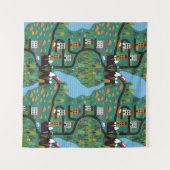 Whimsical Town Roadways Kinder Wandteppich (Vorderseite (Horizontal))