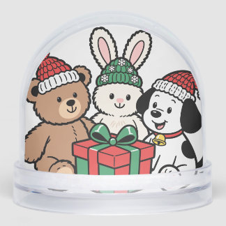 Whimsical Toys and Christmas Gifts in Snow Globe Schneekugeln