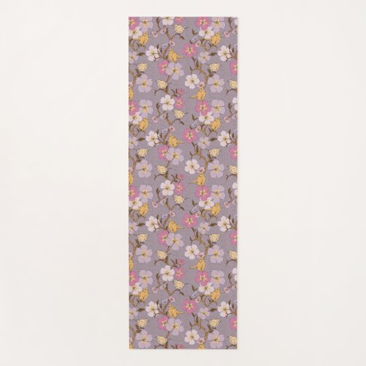Whimsical Trailing Florals and Birds - Lavendel Yogamatte (Vorderseite)