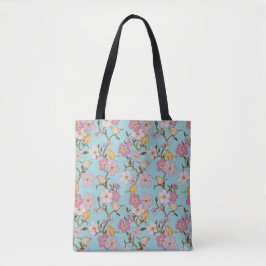 Whimsical Trailing Florals und Birnen - Türkis Tasche