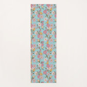 Whimsical Trailing Florals und Birnen - Türkis Yogamatte (Vorderseite)