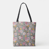 Whimsical Trailing Florals und Vögel - Alter Grün Tasche (Rückseite)