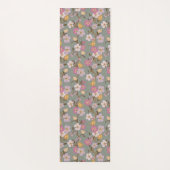 Whimsical Trailing Florals und Vögel - Alter Grün Yogamatte (Rückseite)