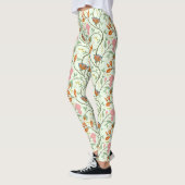 Whimsical Trailing Folk Art Floral Leggings (Links)