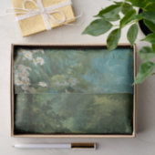 Whimsical Tranquil Swan on Forest Stream Seidenpapier (Geschenk)