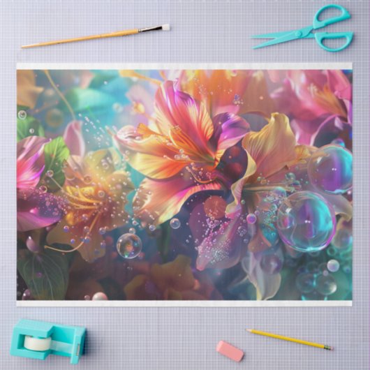 Whimsical Translucent Vibranred Calla Lillie Seidenpapier (Basteln)